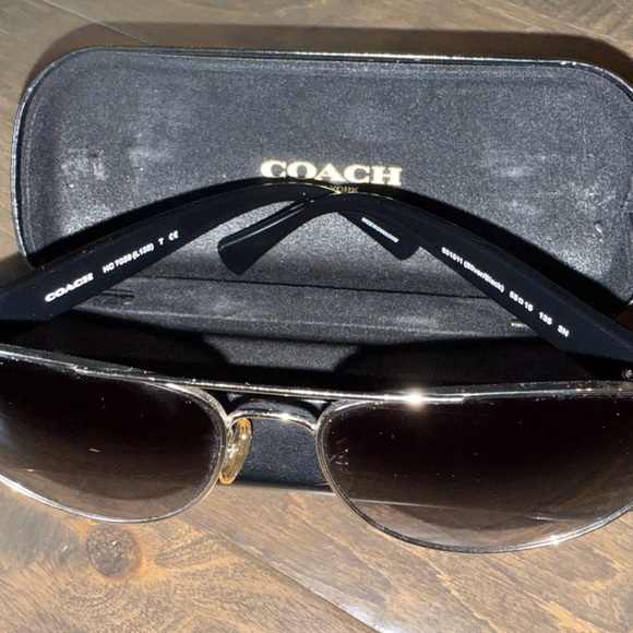 Coach Olivia Aviator Black Sunglasses - Picture 2 of 9